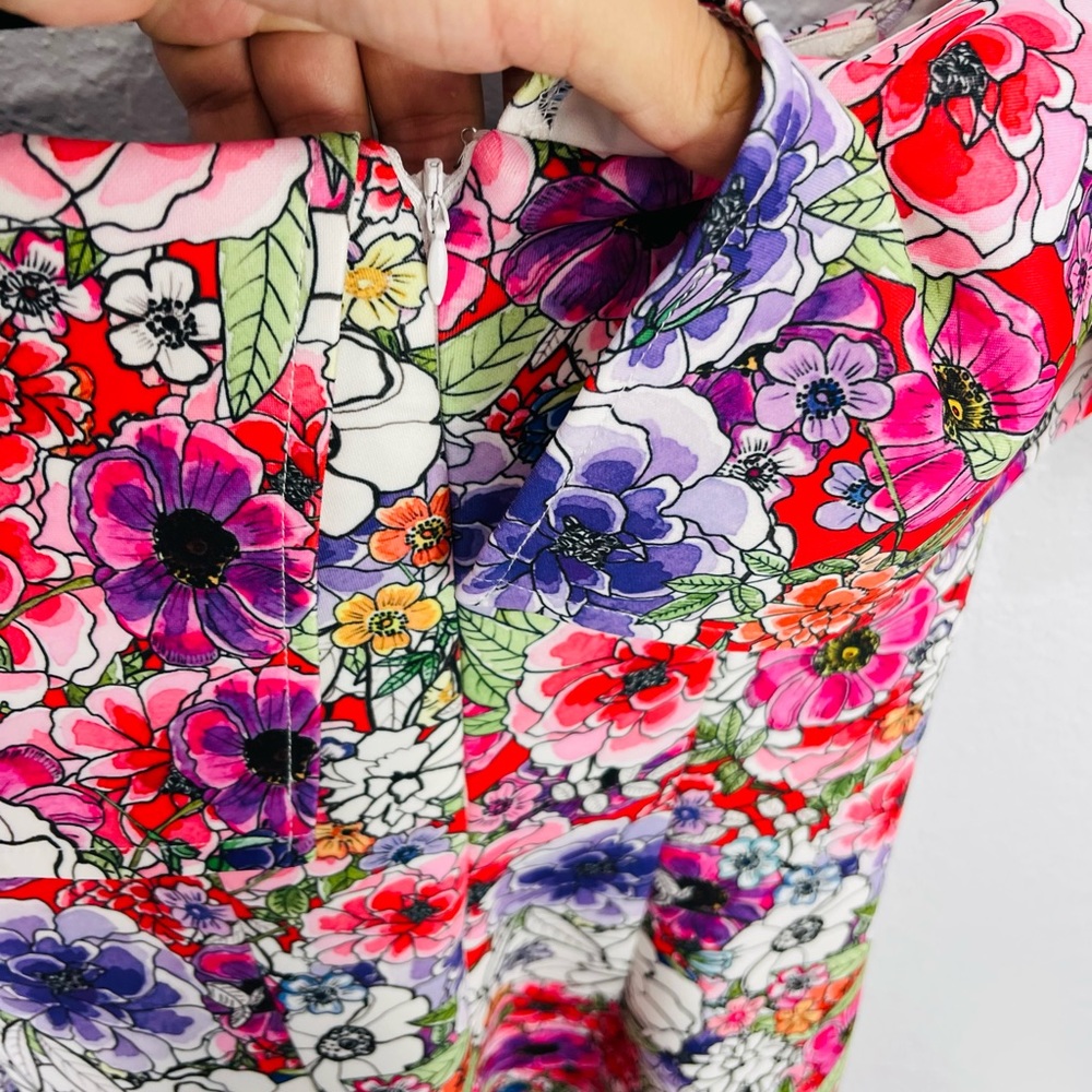 Alexia Admor Floral Off Shoulder Mini Girl Preppy Dress - Picture 5 of 8